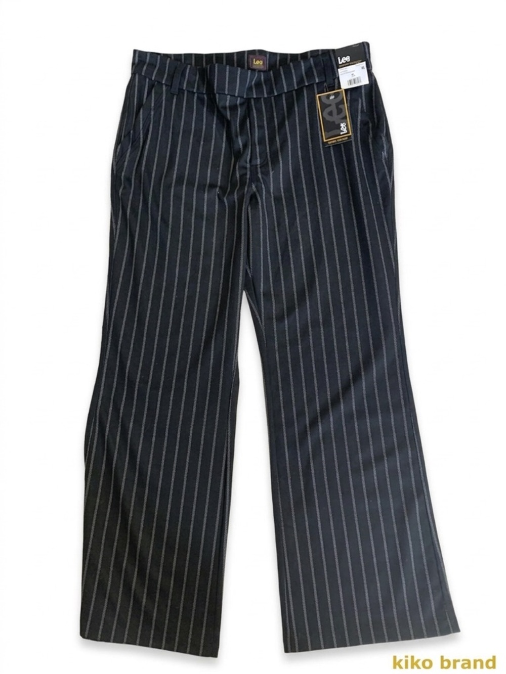 Lee Men and women’s Black Pinstripe Dress Trousers